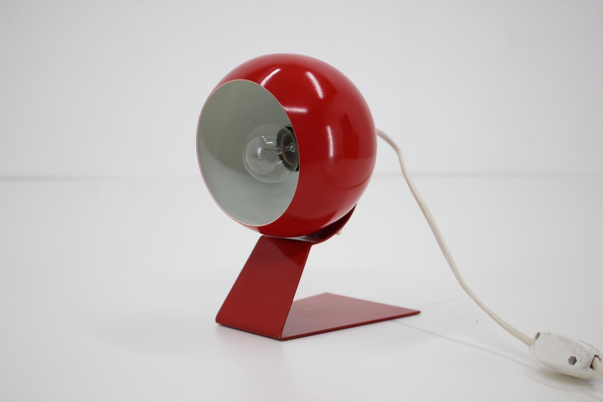 1960s Red Adjustable Table Lamp, Germany For Sale 12