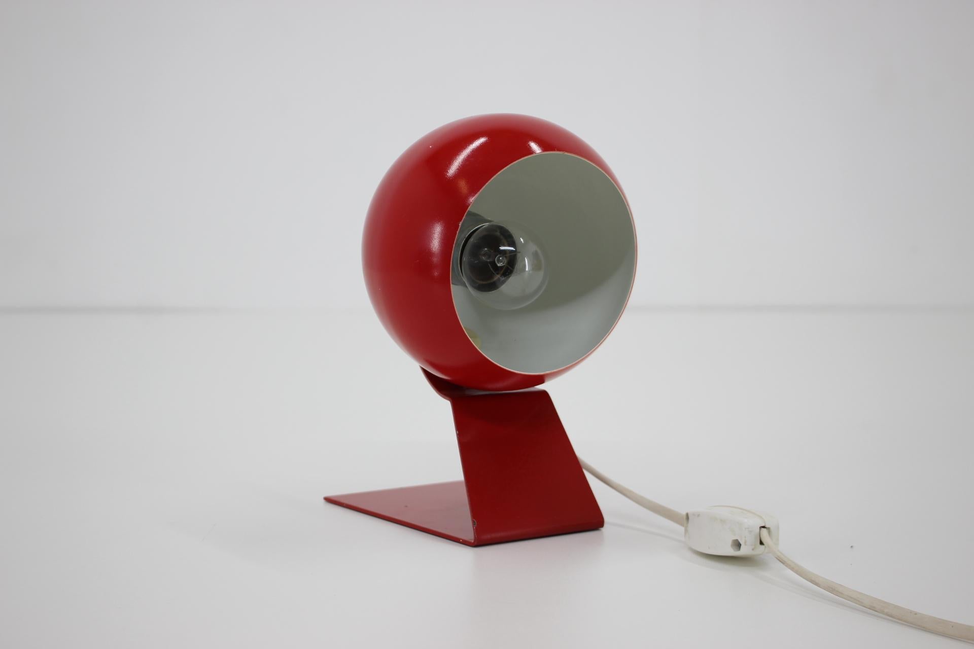 1960s Red Adjustable Table Lamp, Germany For Sale 14