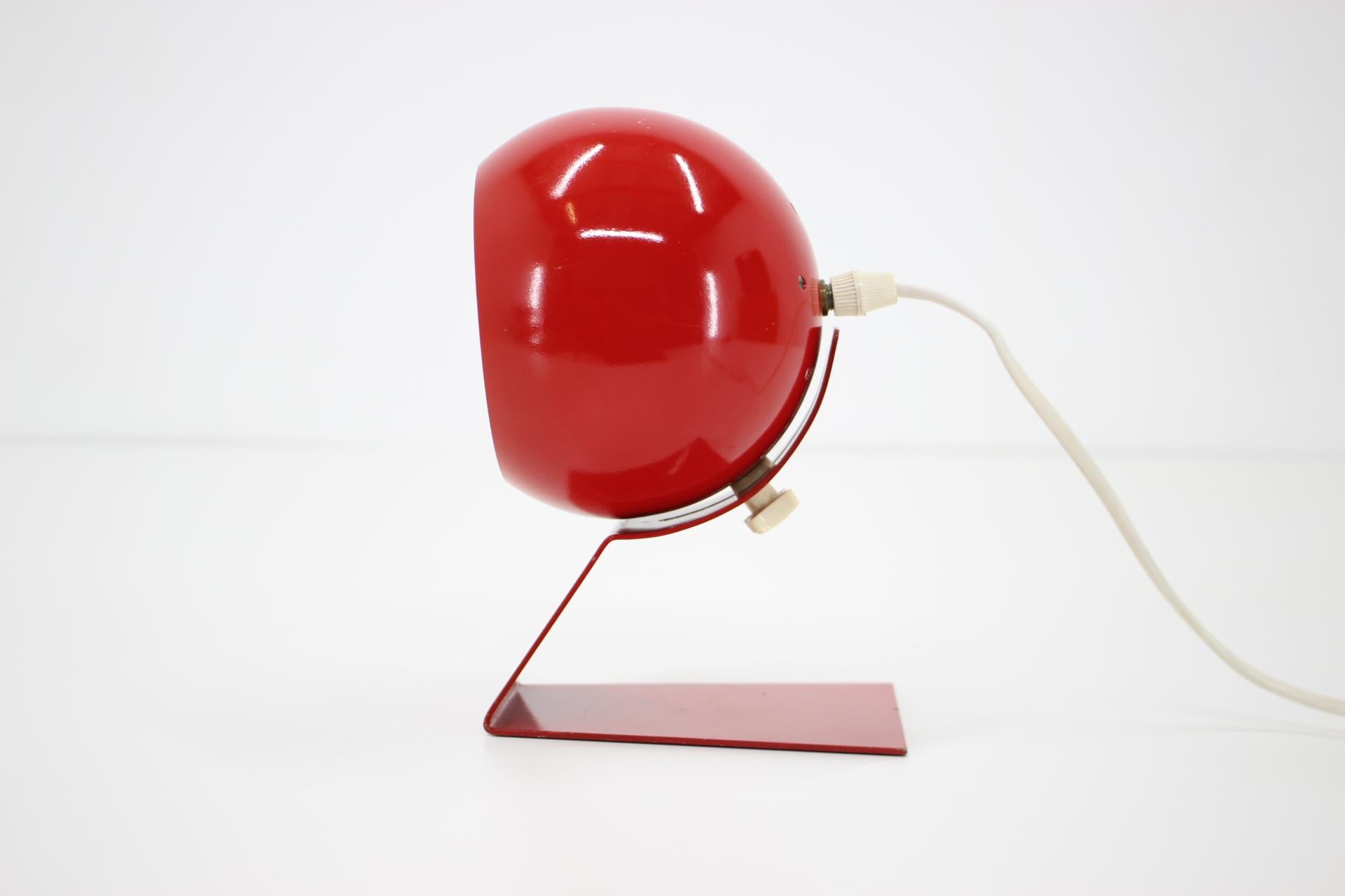 Mid-Century Modern 1960s Red Adjustable Table Lamp, Germany For Sale