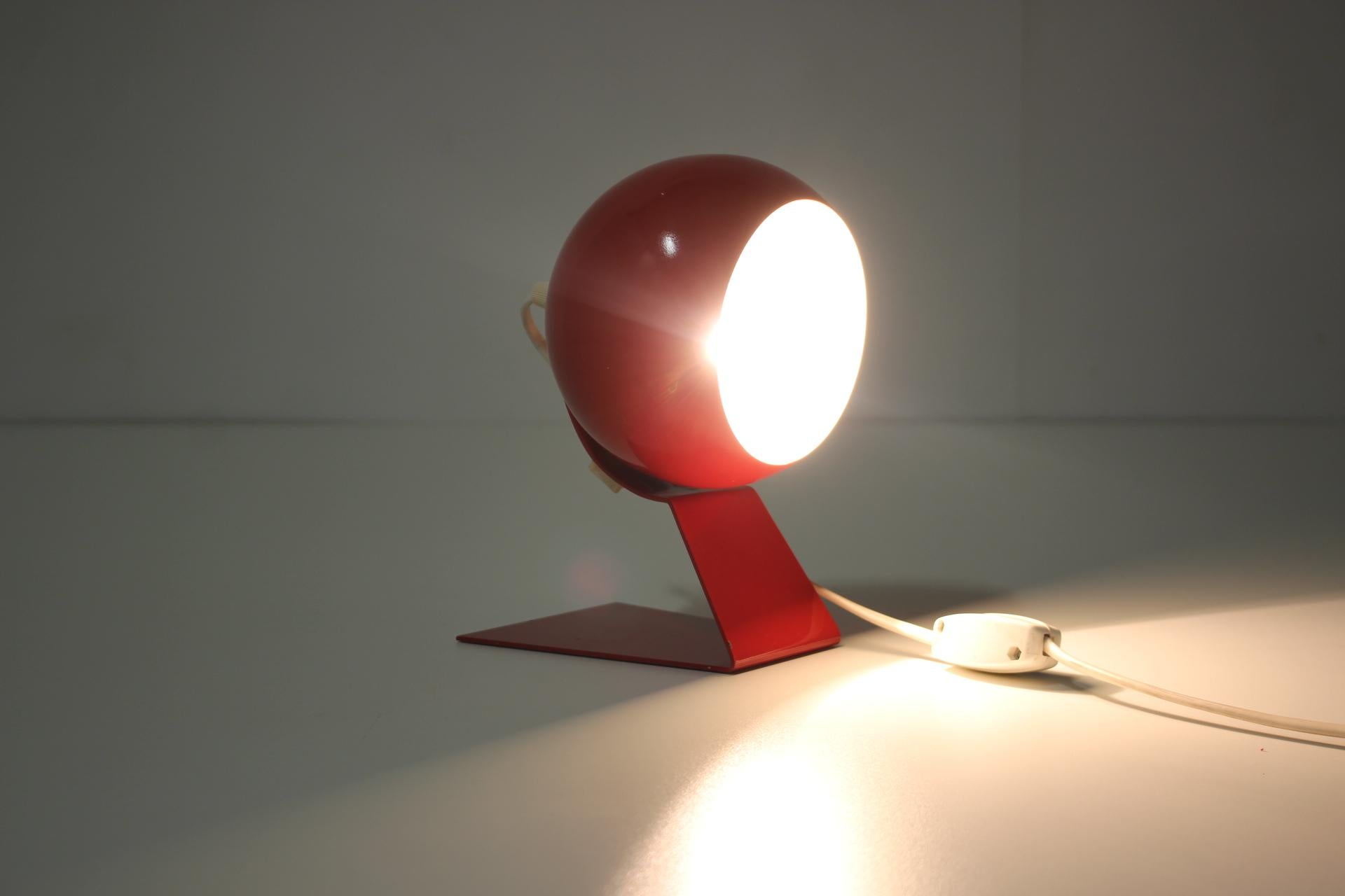 Mid-20th Century 1960s Red Adjustable Table Lamp, Germany For Sale