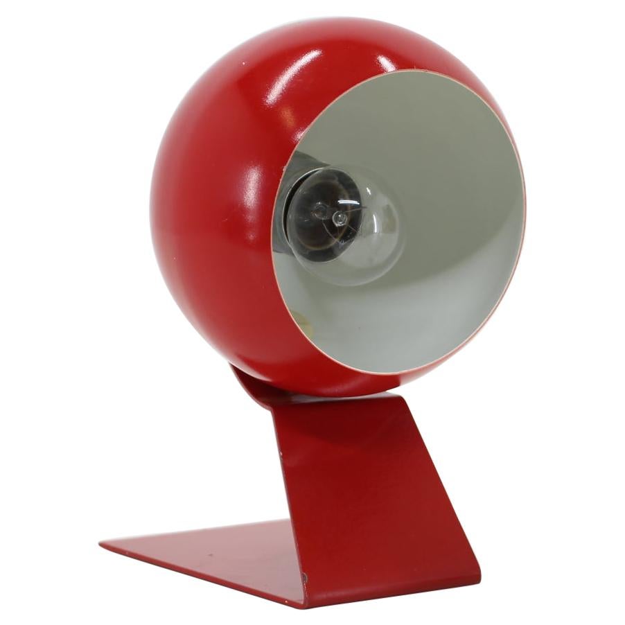 Verstellbare Tischlampe, rot, Deutschland, 1960er Jahre