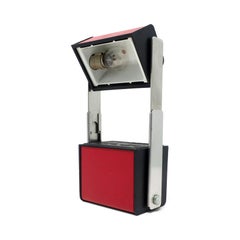 1960s Red and Black Courier Desk Lamp by Lightolier