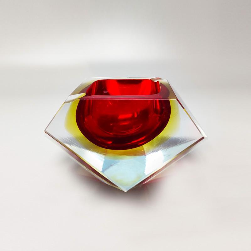 Mid-Century Modern 1960s Red Ashtray or Catchall by Flavio Poli For Sale