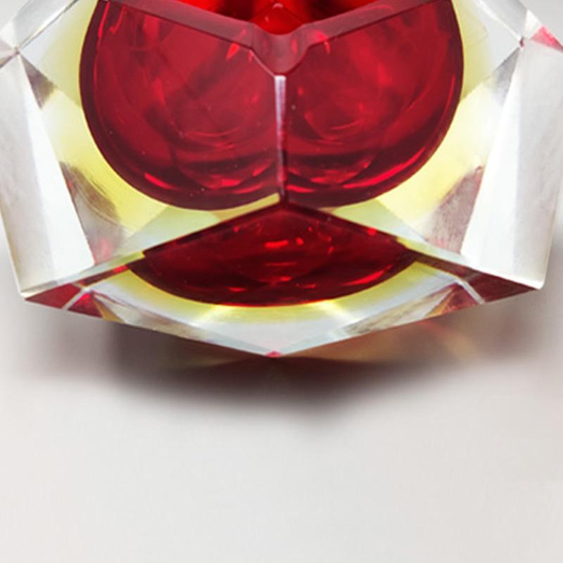 Murano Glass 1960s Red Ashtray or Catchall by Flavio Poli For Sale