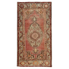 1960s Red 
Brown Vintage Turkish Rug 2
7" x 4
7"