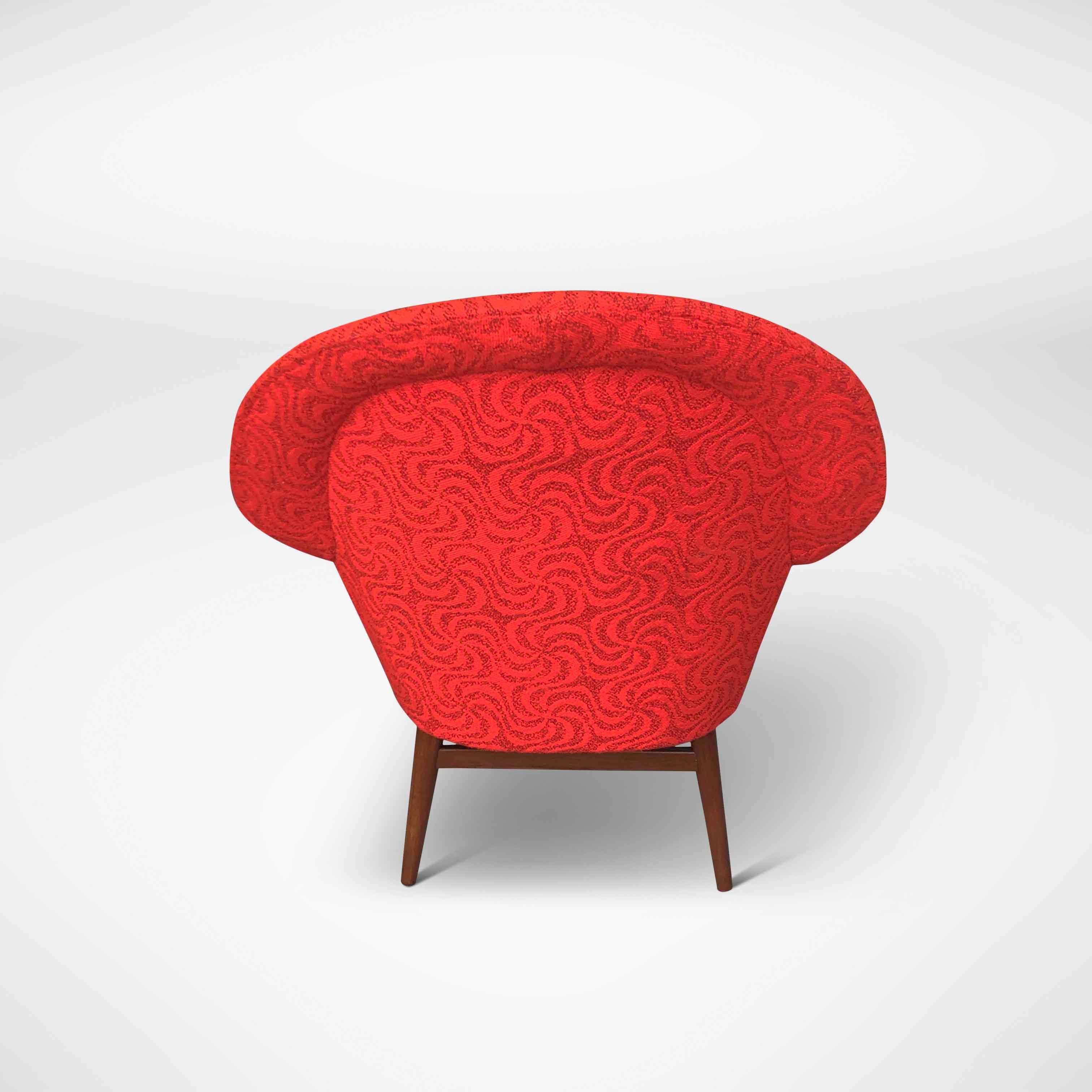 Mid-20th Century 1960s Red Bucket Seats or Armchairs For Sale