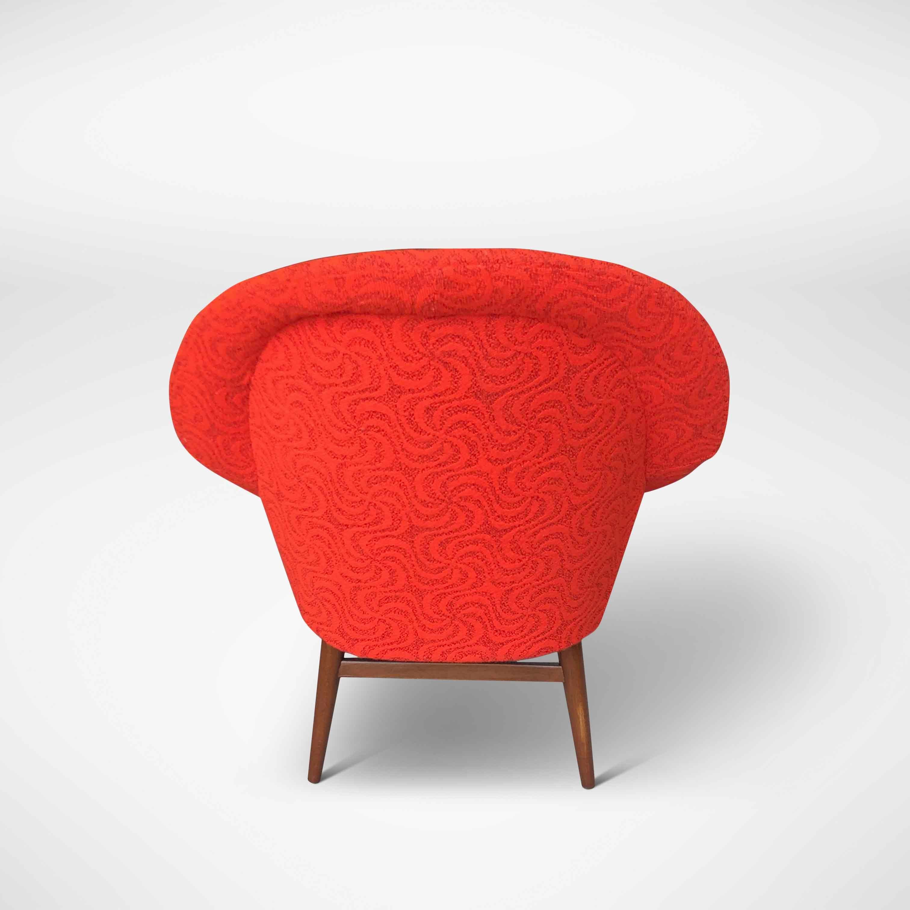 1960s Red Bucket Seats or Armchairs For Sale 2
