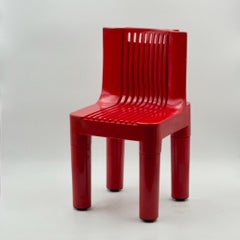 1960s Red Kartell K1340 Kids Chair by Richard Sapper & Marco Zanuso, Italy