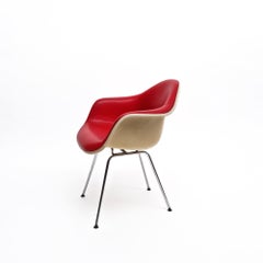 1960s Red Leather 'Dax' Armchair by Charles & Ray Eames