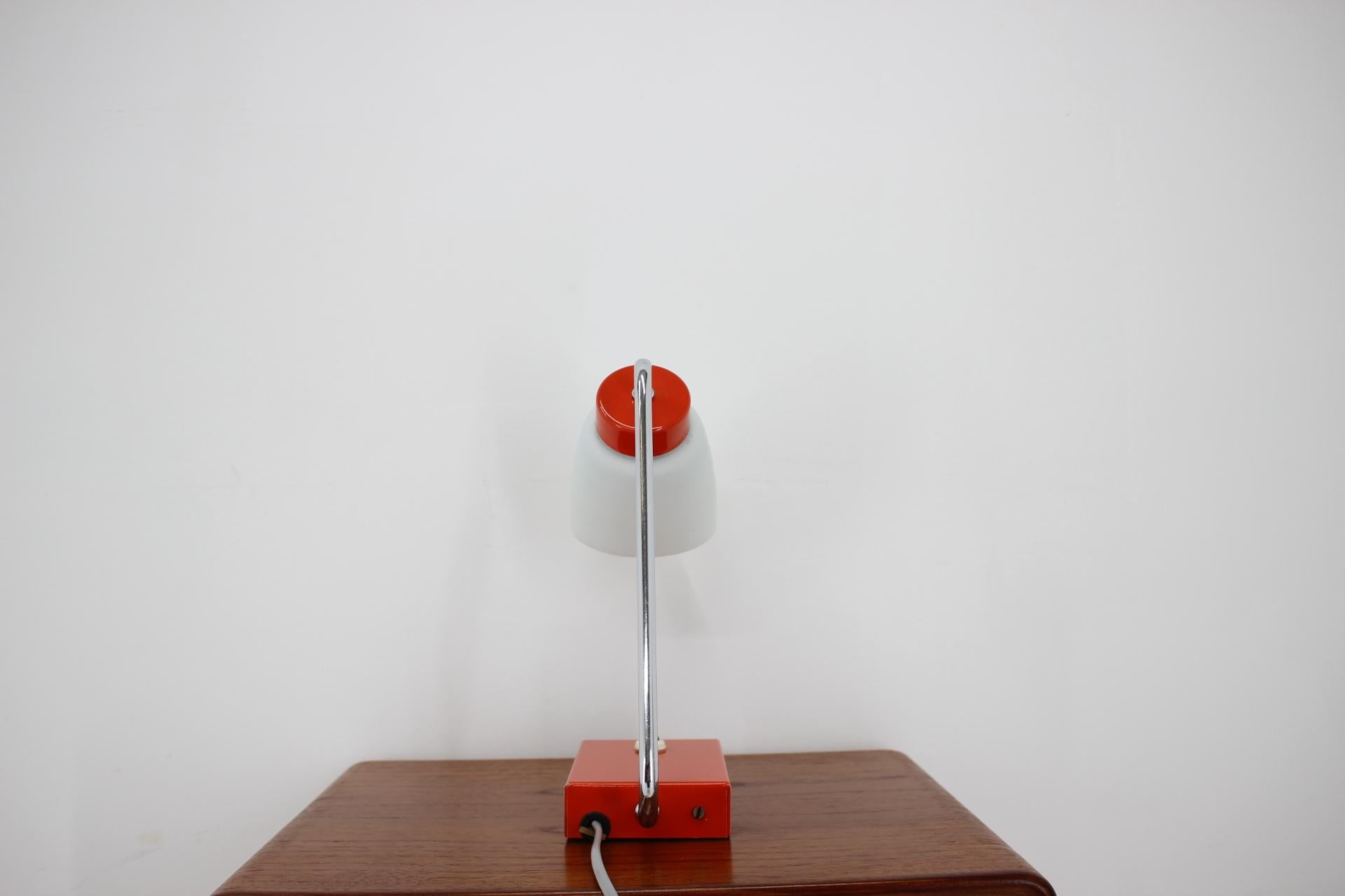 Mid-20th Century 1960s Red Table Lamp by Lidokov, Czechoslovakia