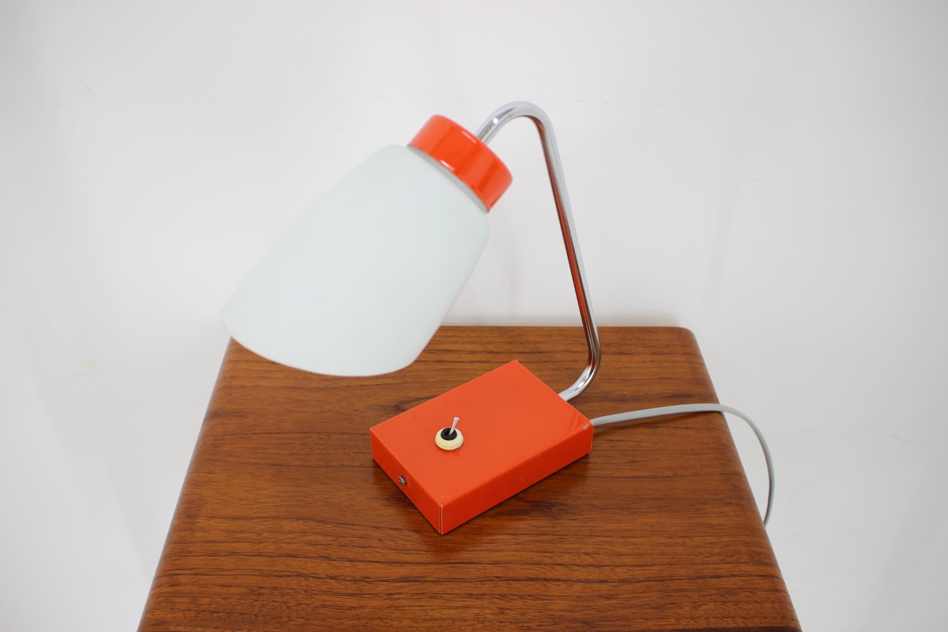 Metal 1960s Red Table Lamp by Lidokov, Czechoslovakia