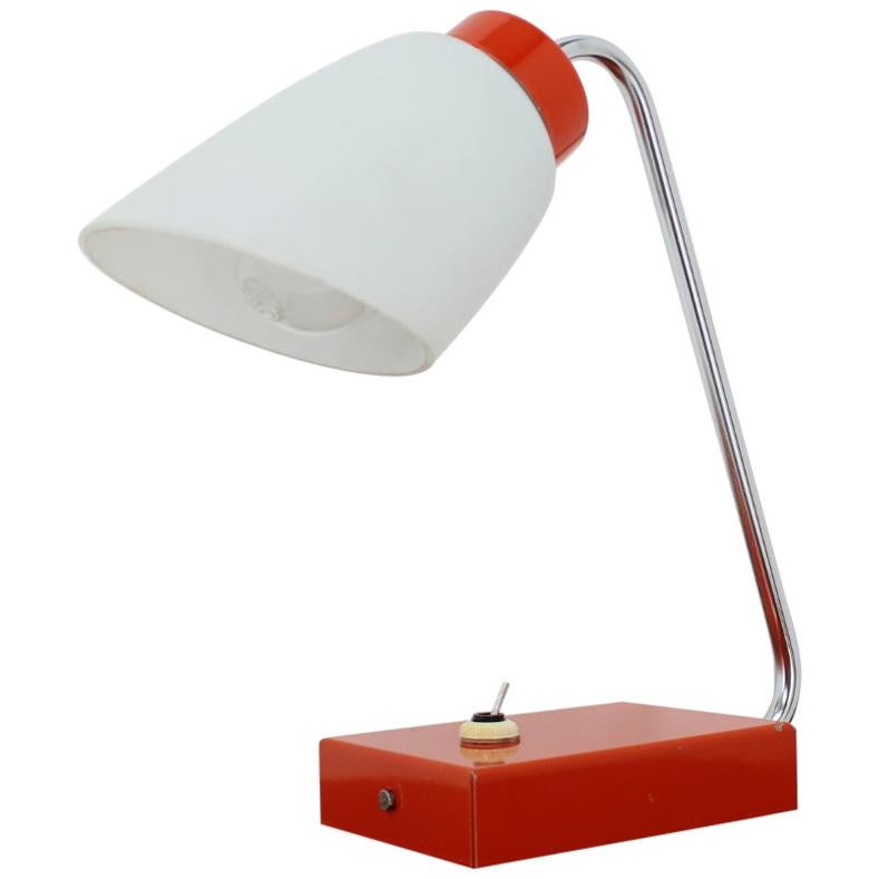 1960s Red Table Lamp by Lidokov, Czechoslovakia