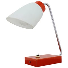 1960s Red Table Lamp by Lidokov, Czechoslovakia