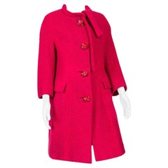 1960s Red Wool Marie Martine Coat