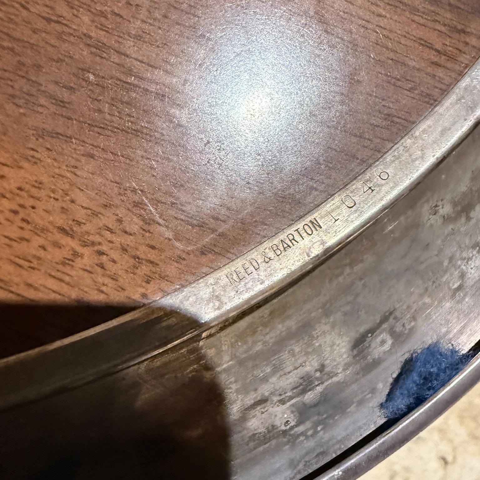 Bandeja de servicio de bebidas para bar Reed & Barton de los años 60 en venta 3
