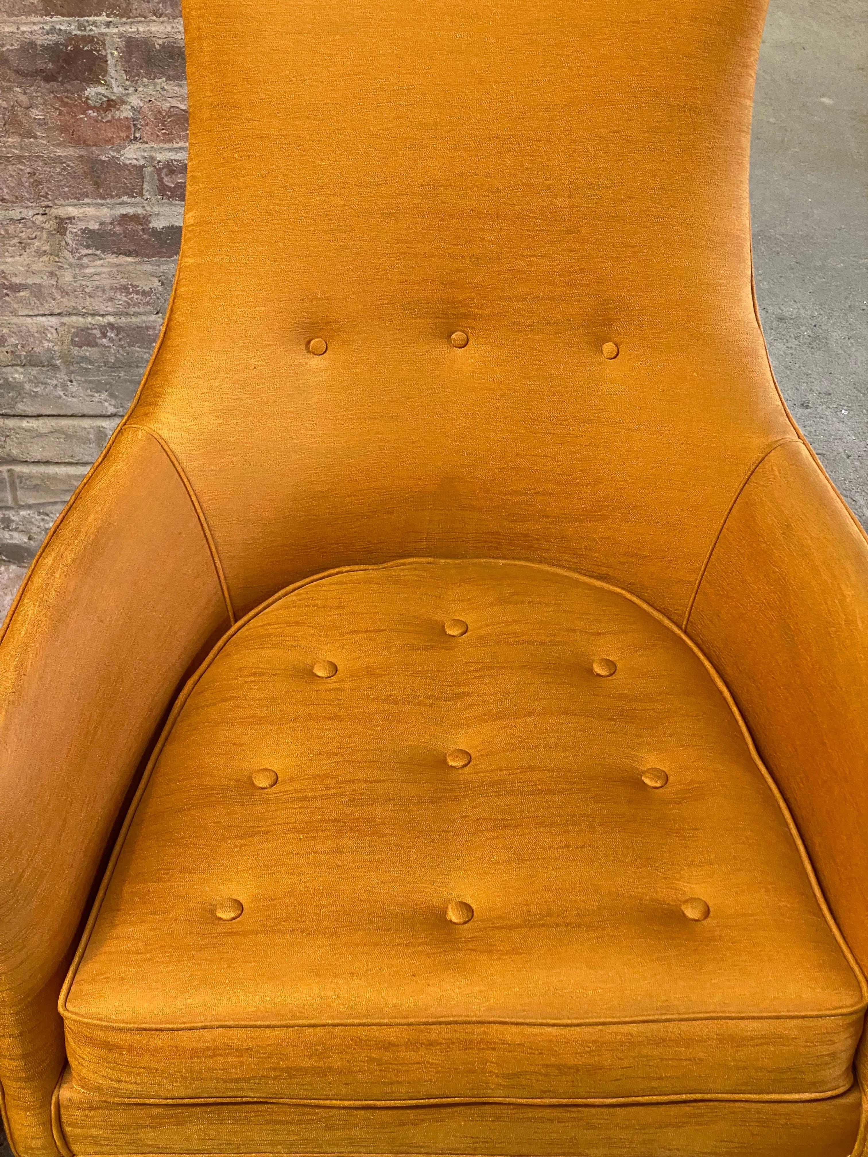 Mid-20th Century 1960s Regal High Back Lounge Chairs, A Pair