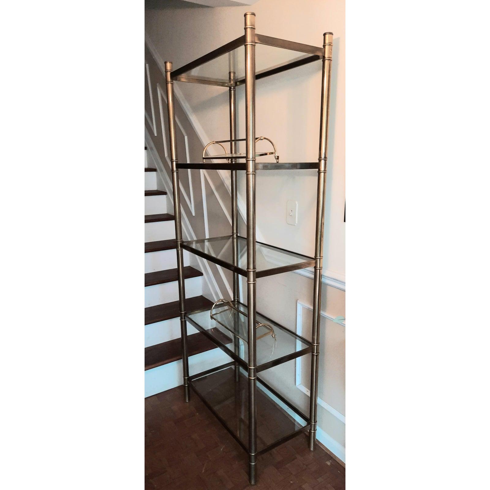 brass etagere vintage