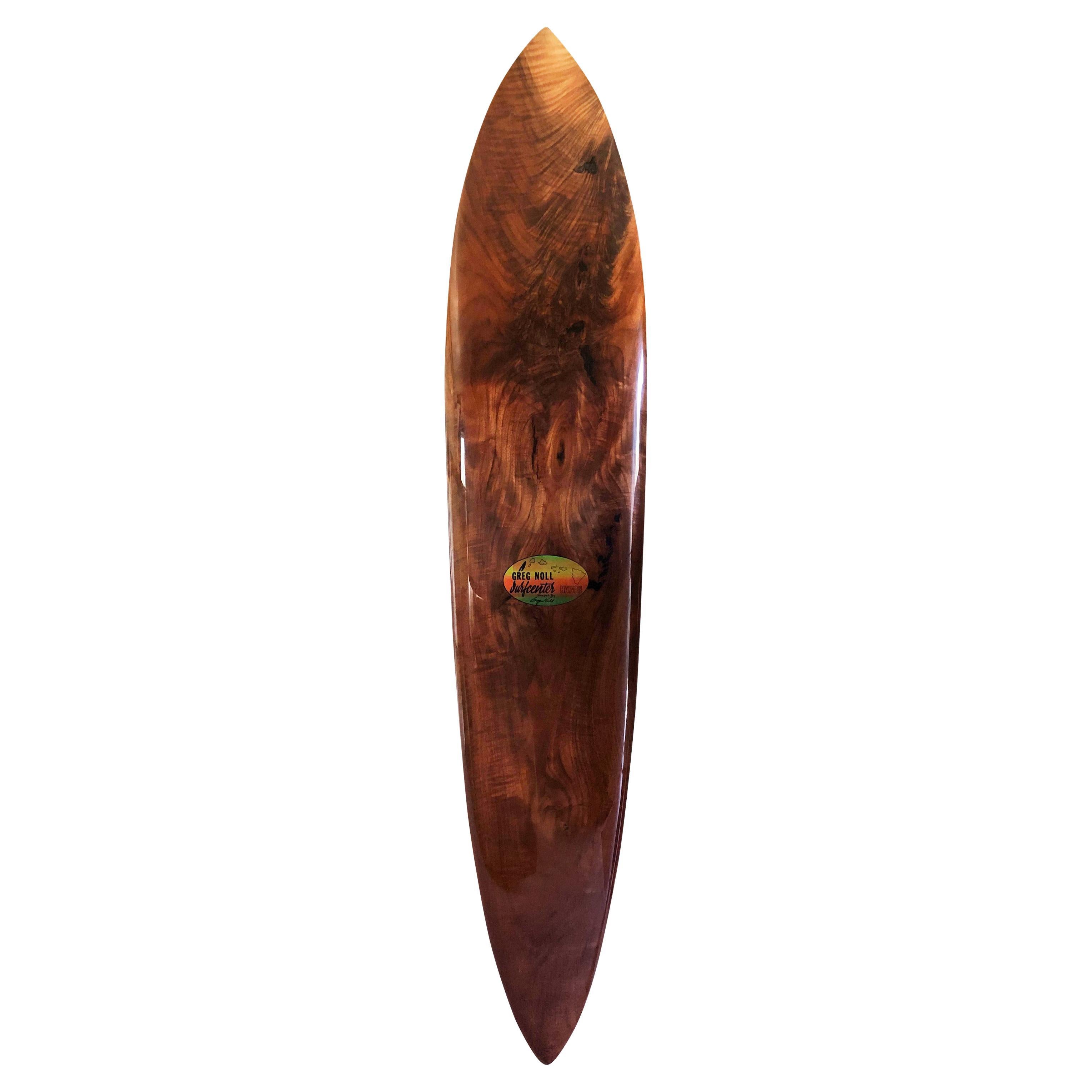 Replica Greg Noll Surfboard aus schwarzem Nussbaumholz, 1960er Jahre, Trophäe