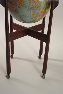 1960s Replogle Globe on Rosewood Stand
