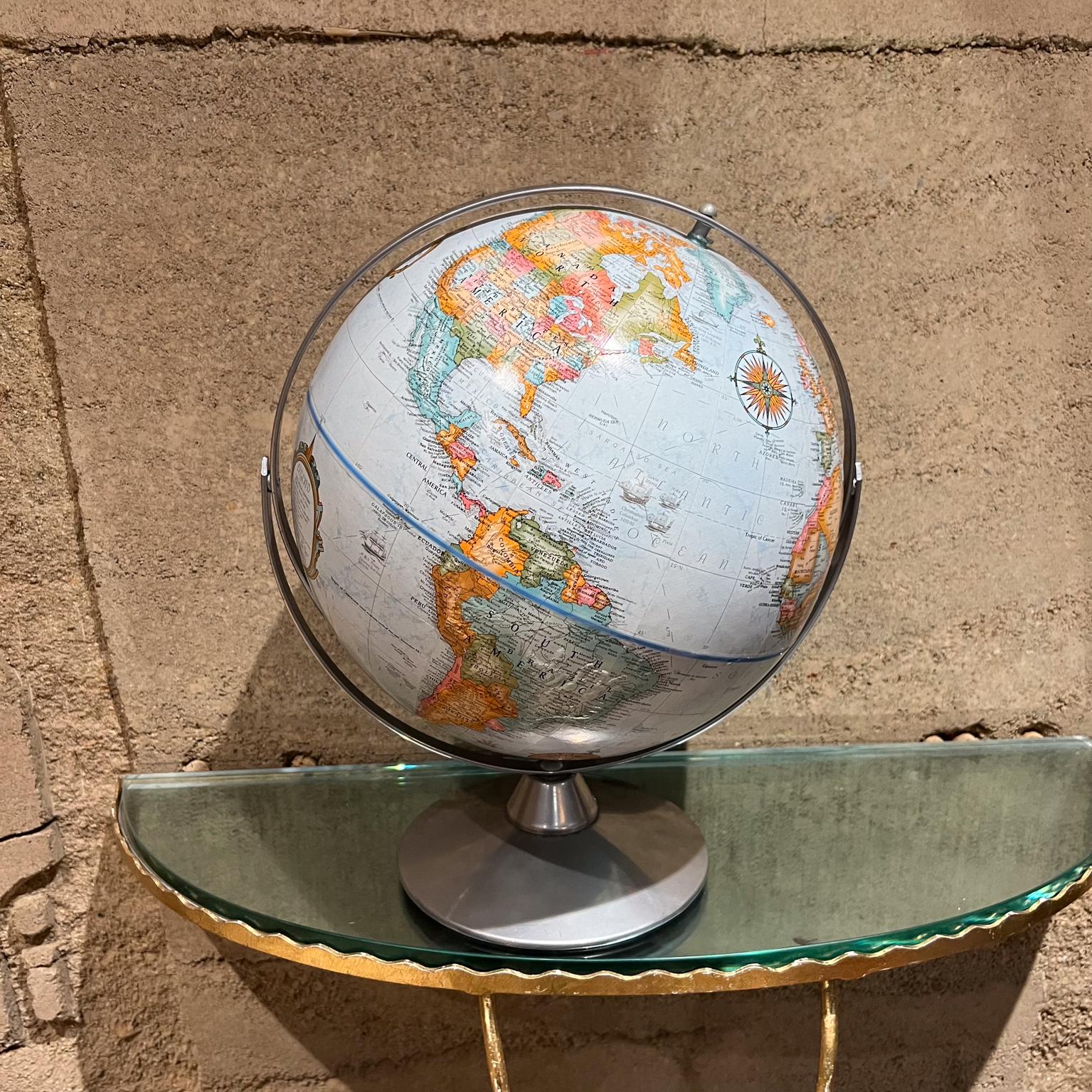 
1960s Replogle Globe World Classic Series
15.5 h x 13.25 w x 11.5 d
made in USA
maker stamp
Preowned original unrestored vintage condition
Refer to images.