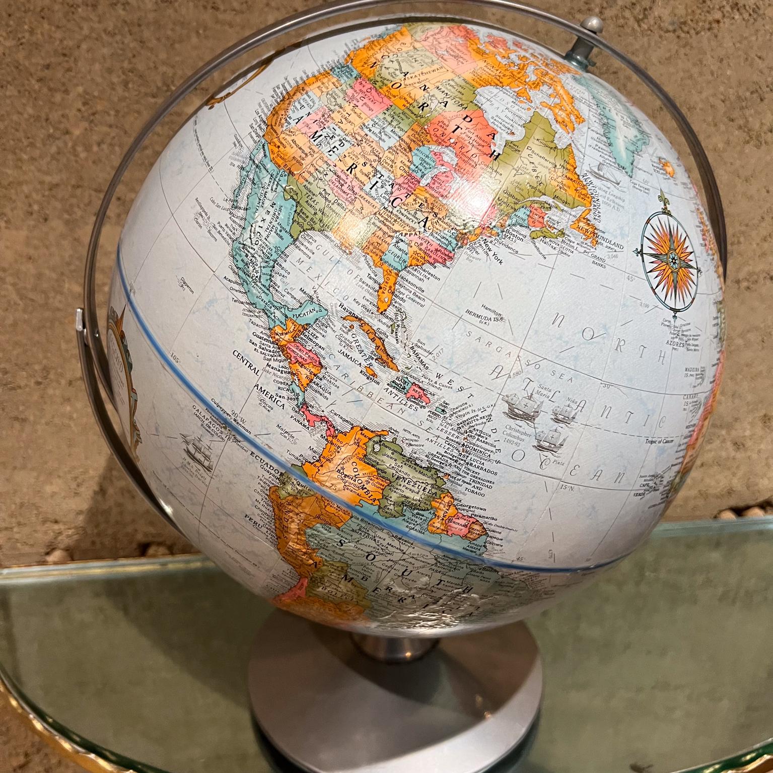 Mid-Century Modern 1960s Replogle Globe World Classic Series
