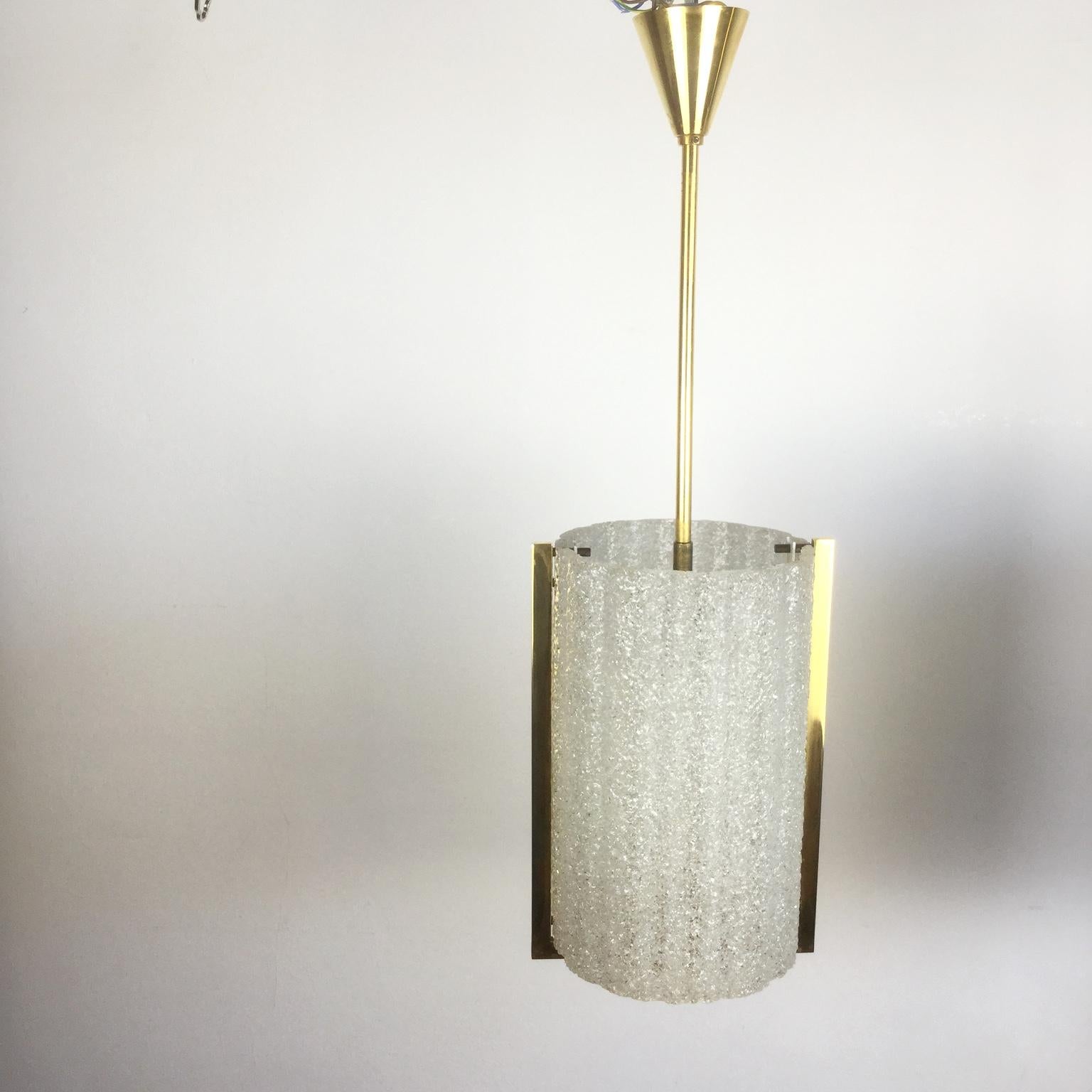 1960s Resin and Brass Pendant Ceiling Lights, Set of 4 For Sale 1