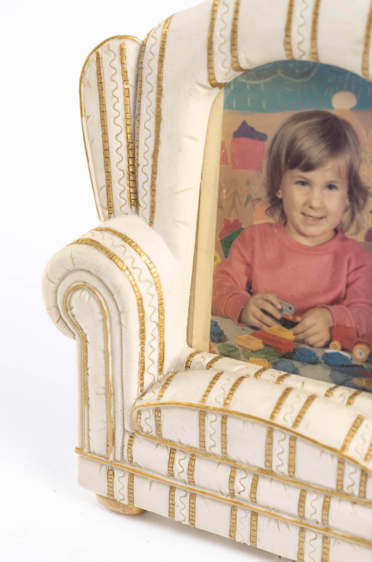 Mid-Century Modern 1960s Resin Photo Frame for Two Photos. For Sale