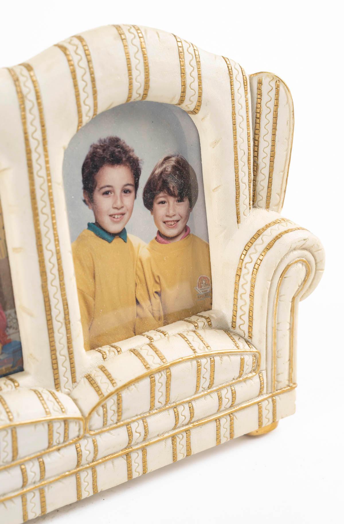 French 1960s Resin Photo Frame for Two Photos. For Sale