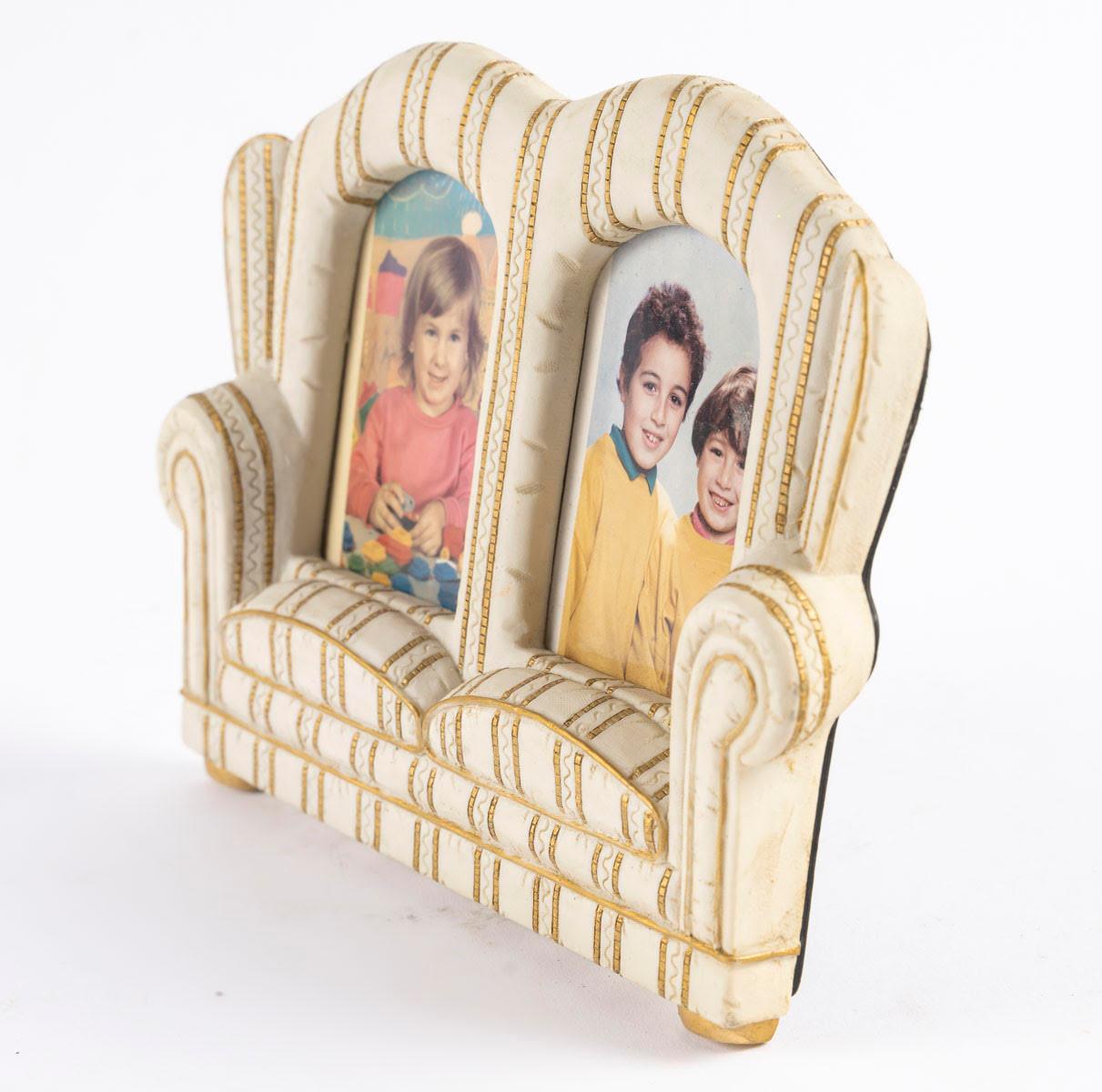 1960s Resin Photo Frame for Two Photos. For Sale 1