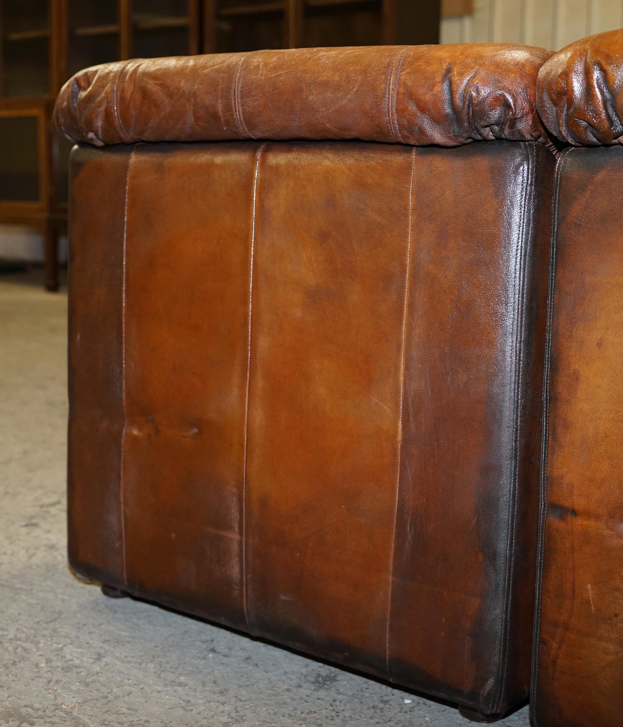 1960's Restored De Sede Modular Ds Br Brown Leather Corner Sofa Armchair Suite 8