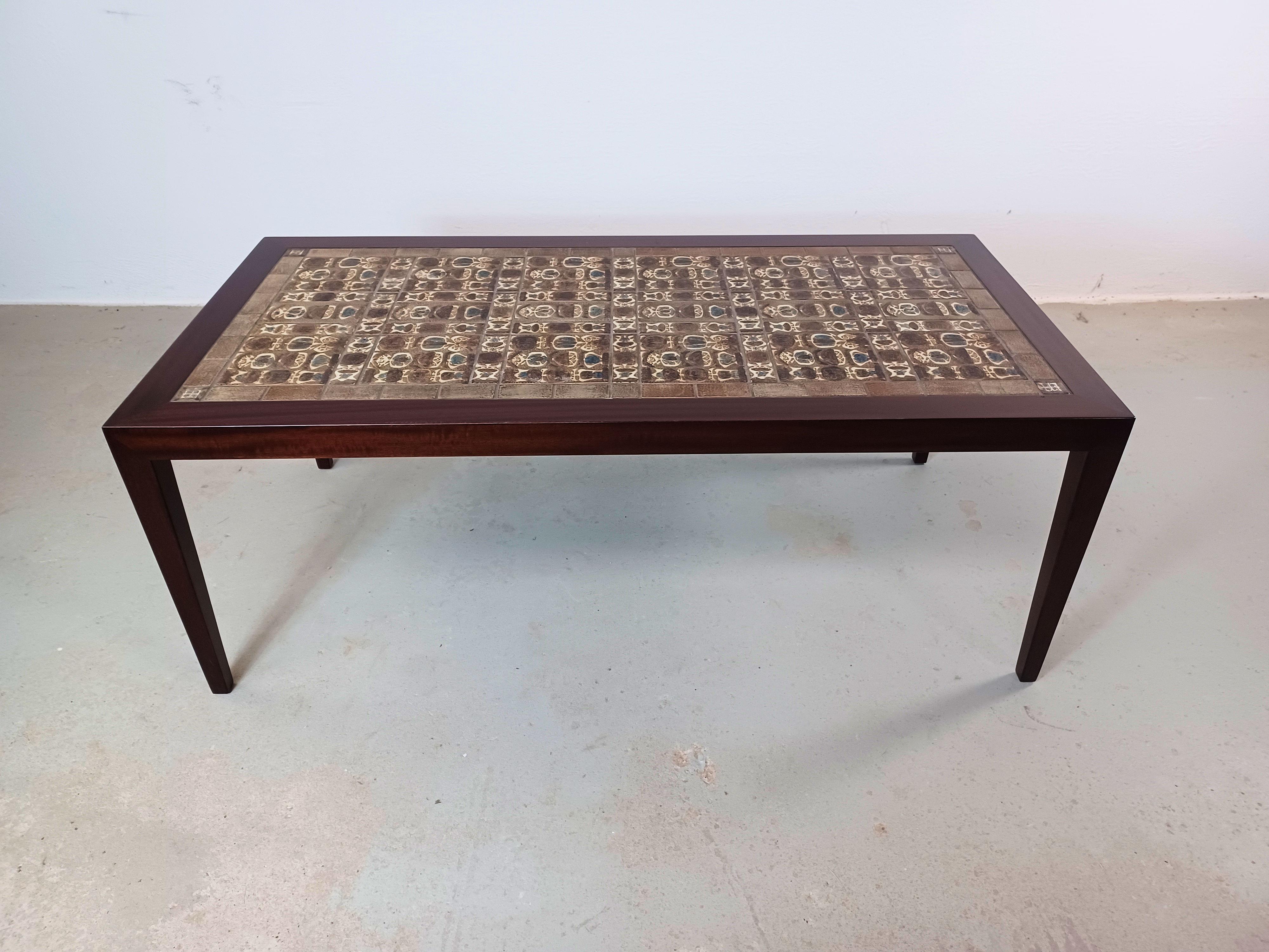 1960s Restored Severin Hansen Mahogany Coffee Table with Royal Copenhagen Tiles designed by Nils Thorsson

The table has been fully restored and refinished by our experienced cabinetmakers to ensure that it's in very good condition.

A similar small