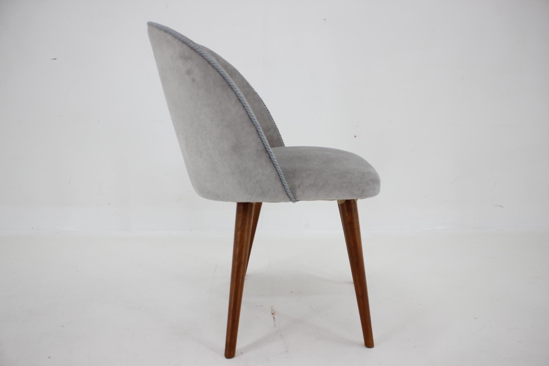 Mid-Century Modern 1960s Restored Side or Desk Lounge Chair, Czechoslovakia For Sale