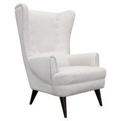 Chaise Wingback restaurée, Tchécoslovaquie, années 1960