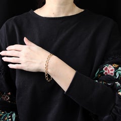 Bracelet rétro en or rose 18 carats des années 1960