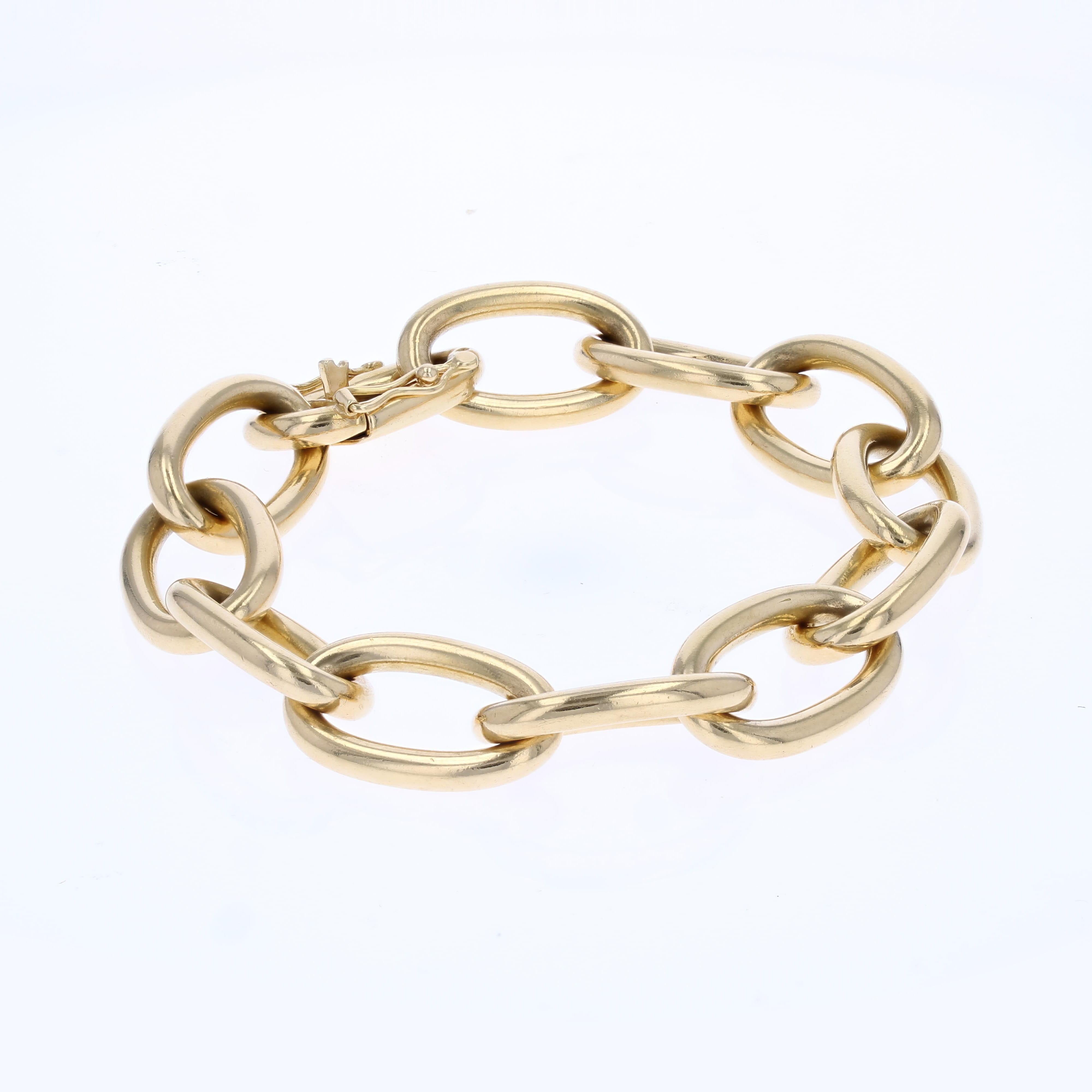 Women's 1960s Retro 18 Karat Yellow Gold Convict Mesh Bracelet For Sale