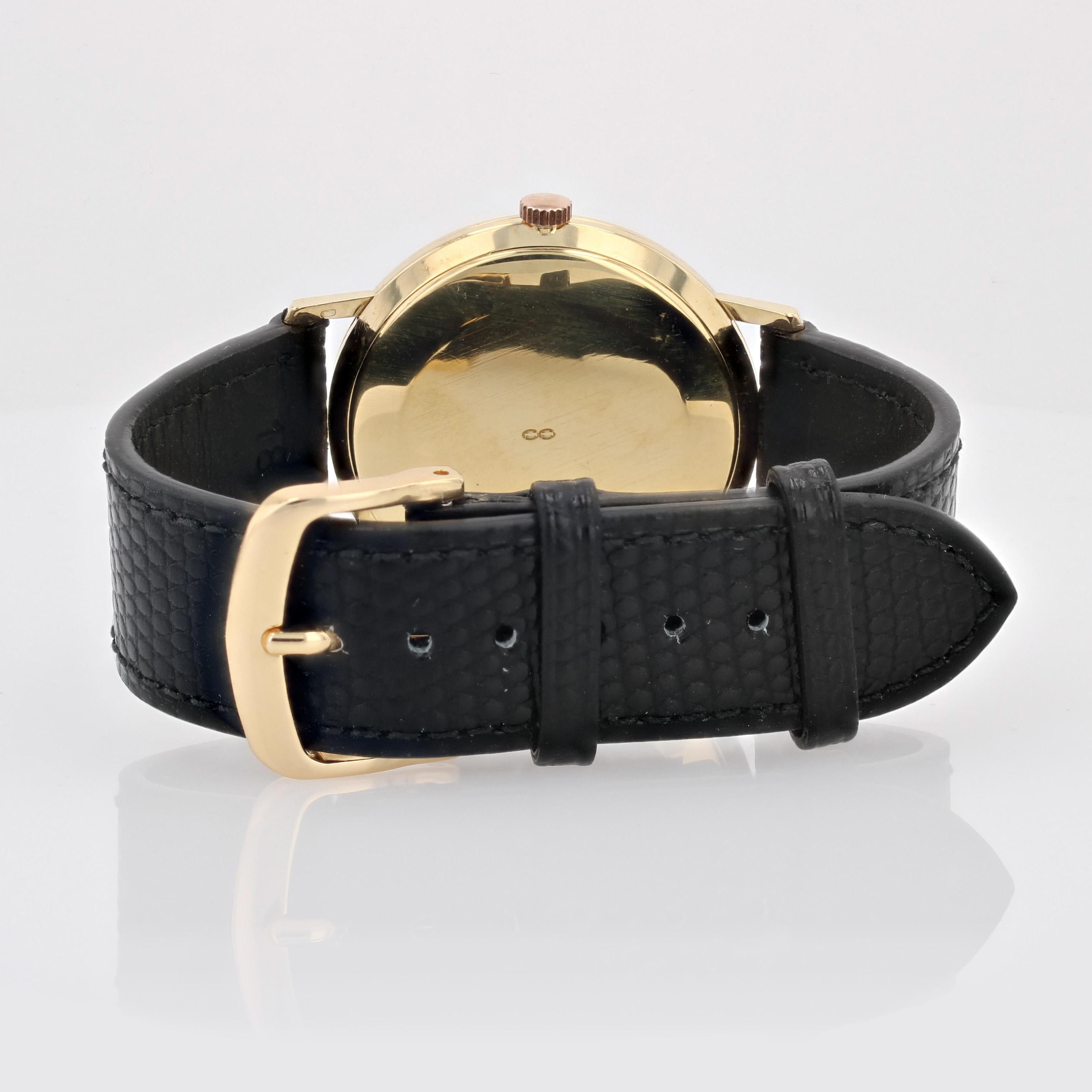 1960s Retro 18 karat Yellow Gold Ebel Mechanical Men Watch 5