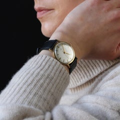 1960er Jahre Retro 18 Karat Gelbgold Ebel Mechanische Herrenuhr