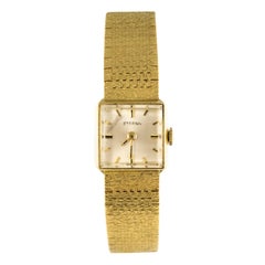 montre rétro des années 1960 en or jaune 18 carats Eterna pour femme