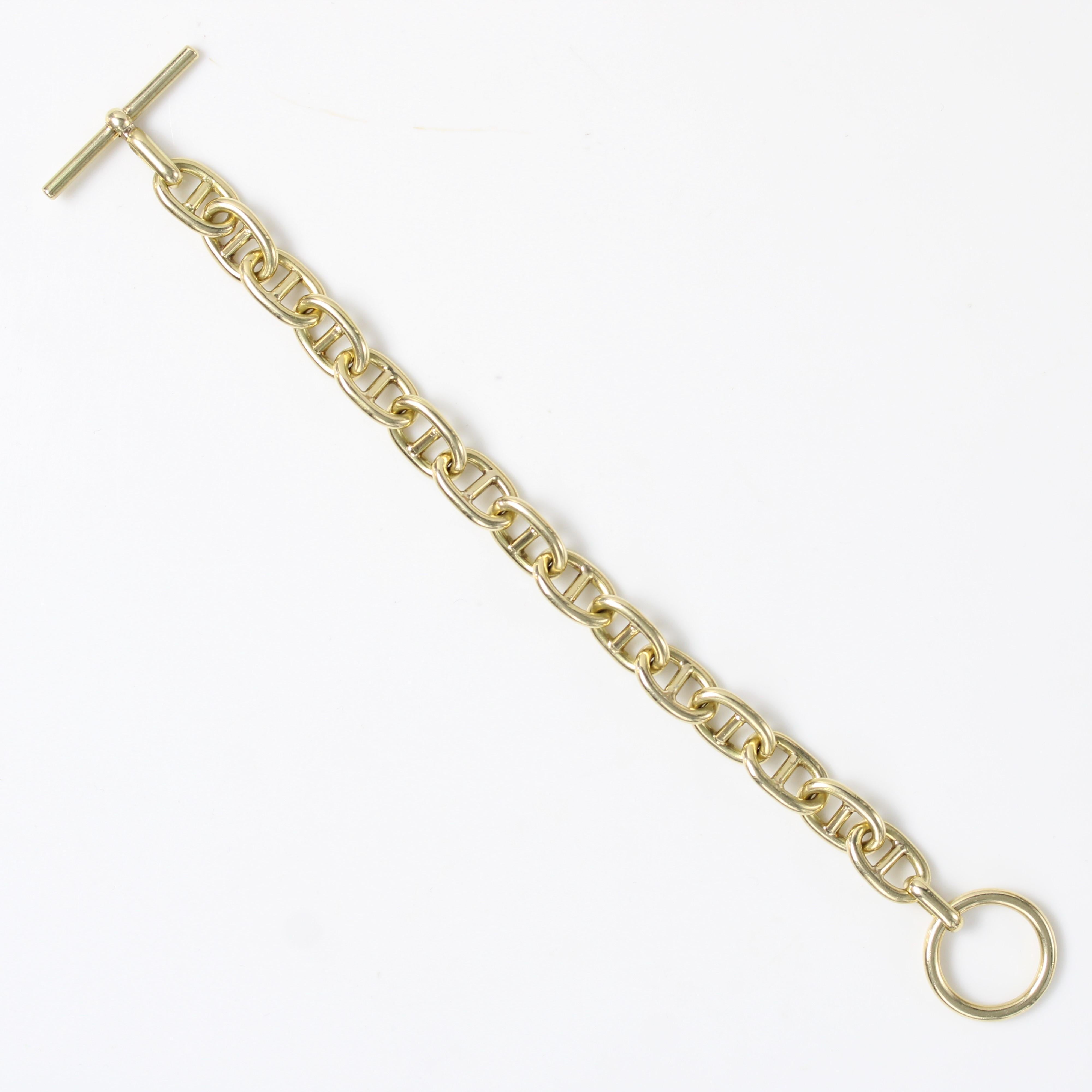 1960s Retro 18 Karat Yellow Gold Navy Mesh Bracelet For Sale 4