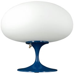 1960s Retro Modern Laurel Blue Mushroom Table Lamp Kids Room