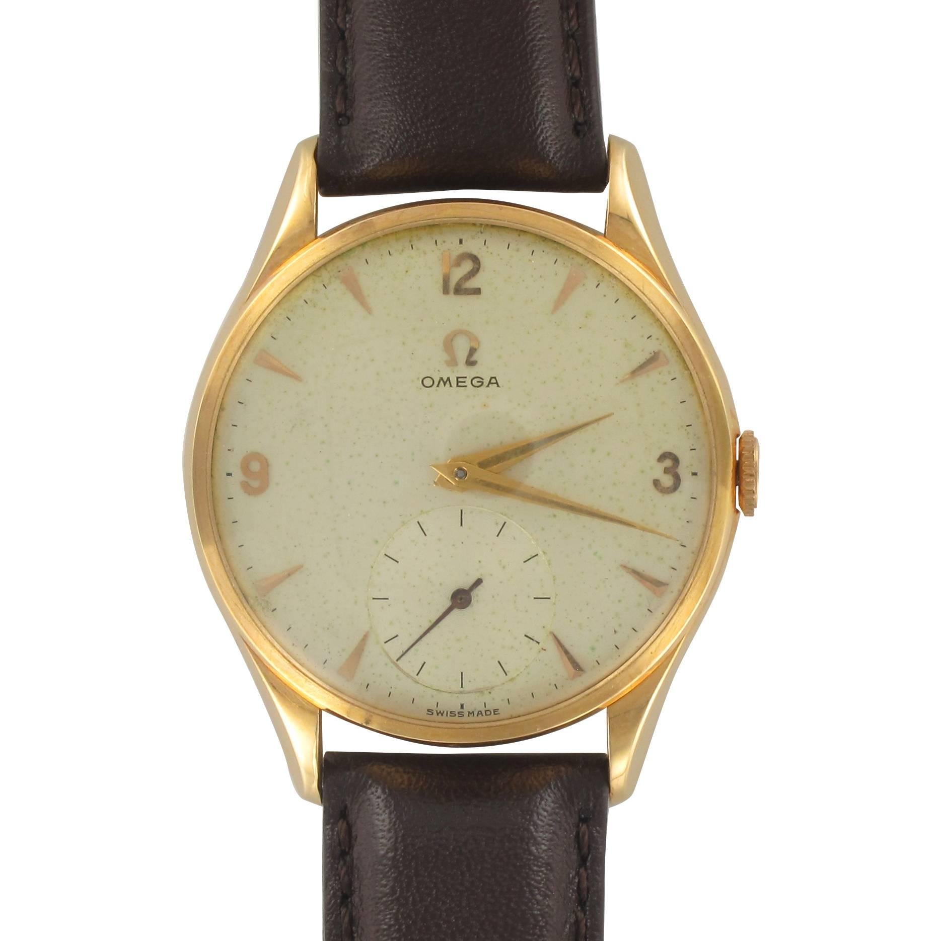 1960s Retro Omega 18 Karat Gold Men's Watch