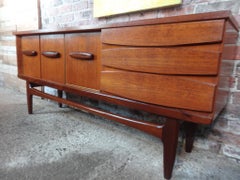 1960s Retro Sideboard with Afrormosia Surfboard Handles & base + Drinks Cabinet