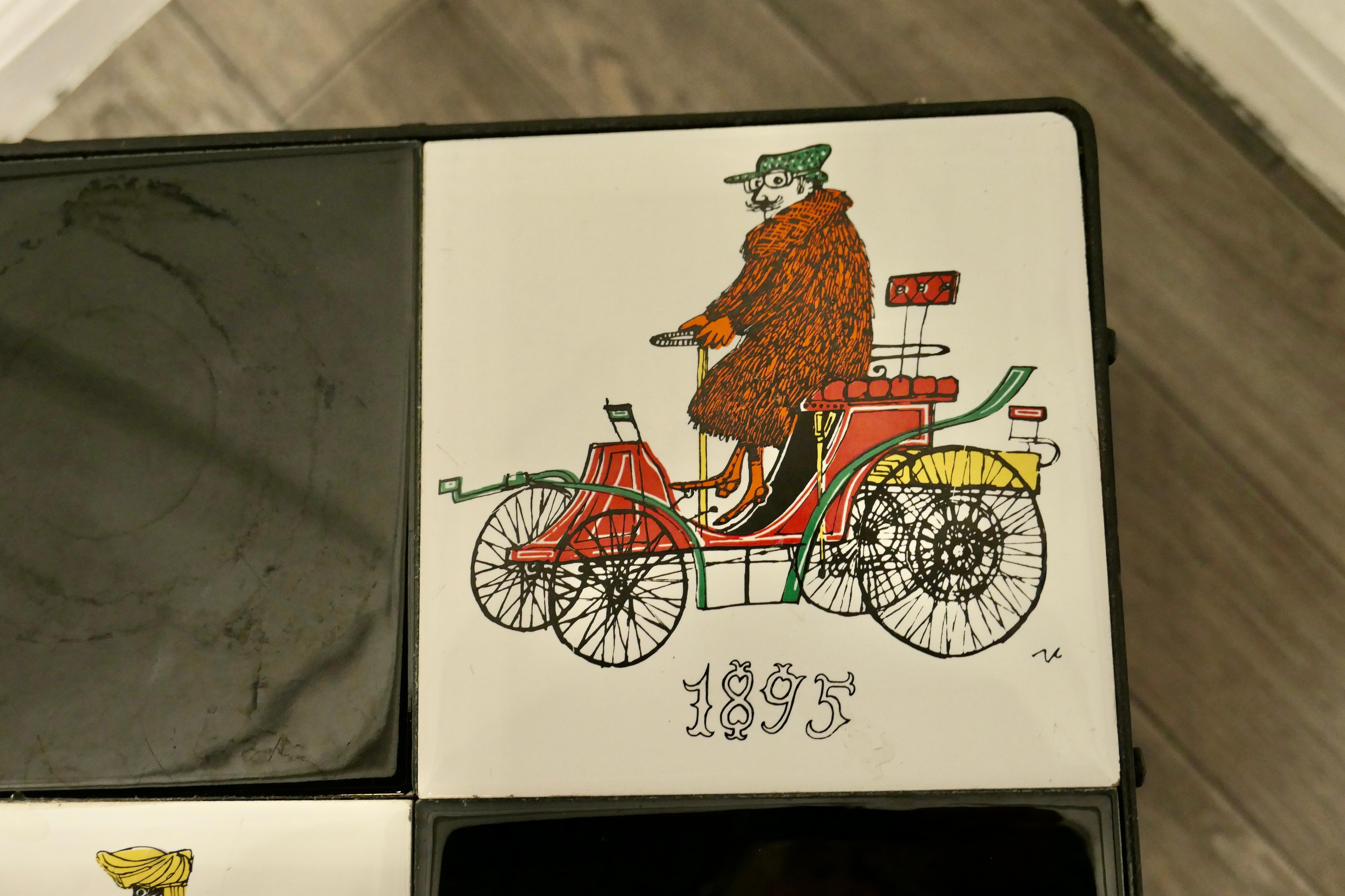 Ceramic 1960s Retro, “Wacky Races” Tiled Occasional Table  For Sale
