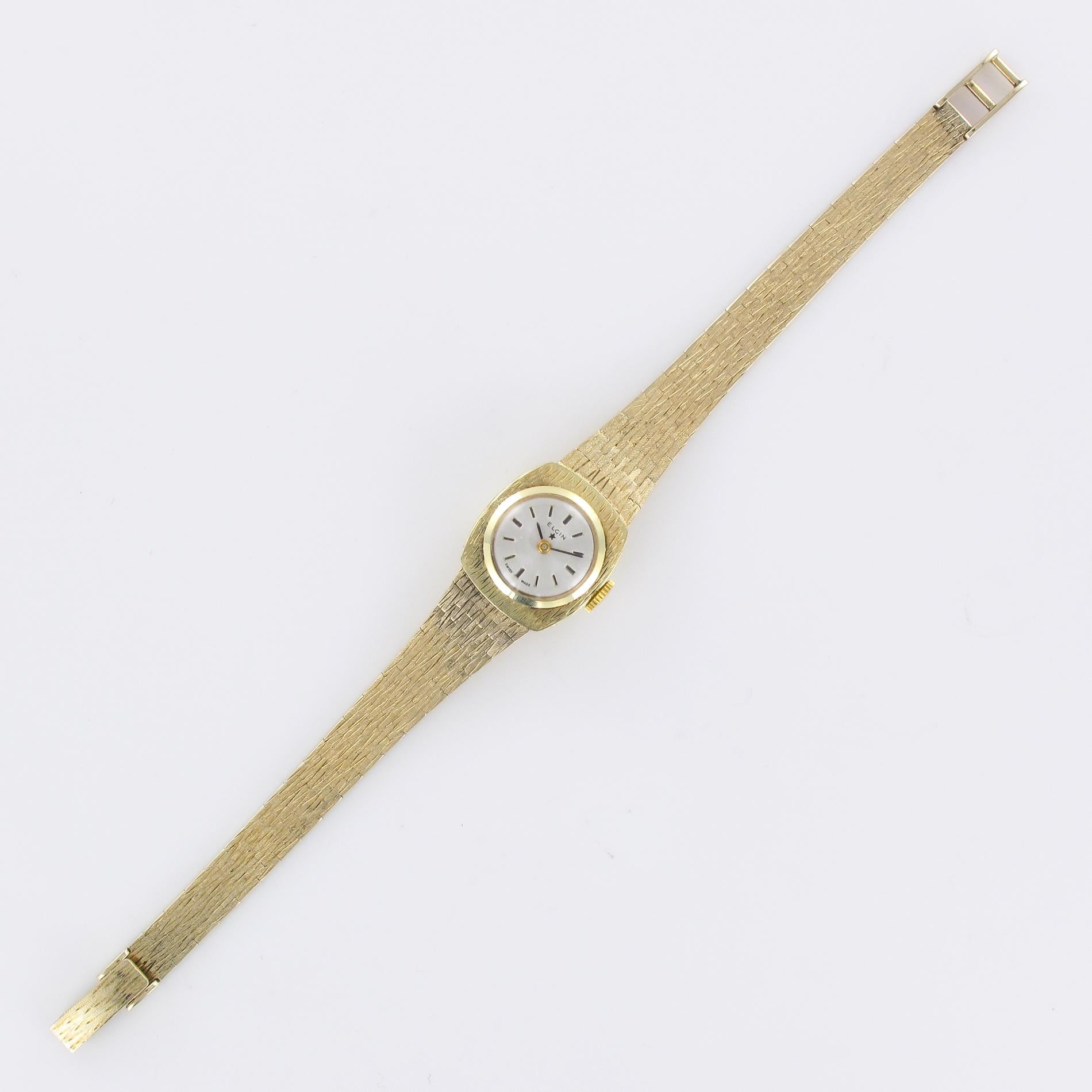 1960s Retro Yellow Gold Elgin Women's Watch 12
