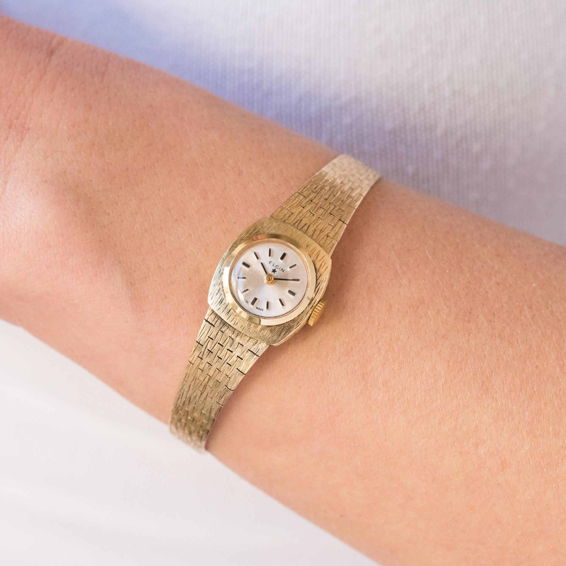 1960s Retro Yellow Gold Elgin Women s Watch at 1stDibs elgin
