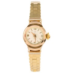 Montre-bracelet rétro Lip pour femme en or jaune, années 1960