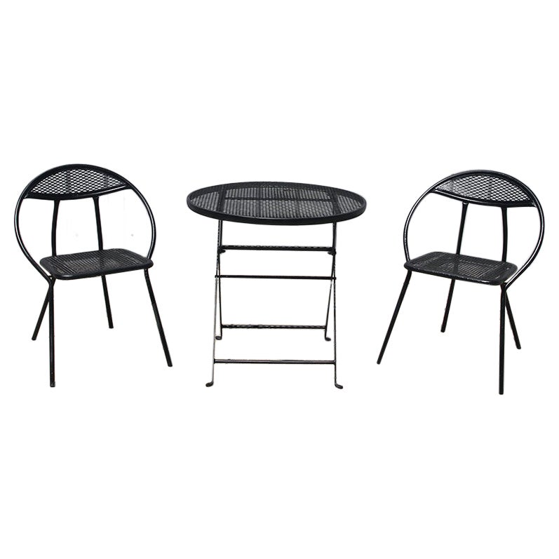1960's Rid-Jid Folding Patio Set (Table & 2 Chairs) by Salterini For Sale