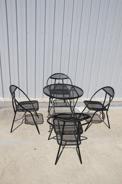 1960's Rid-Jid Folding Patio Set (Table & 4 Chairs) by Salterini