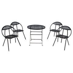 Used 1960's Rid-Jid Folding Patio Set (Table & 4 Chairs) by Salterini