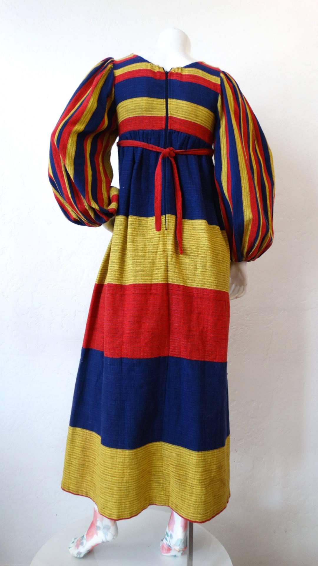 1960s Rikma Primary Color Striped Dress In Excellent Condition In Scottsdale, AZ